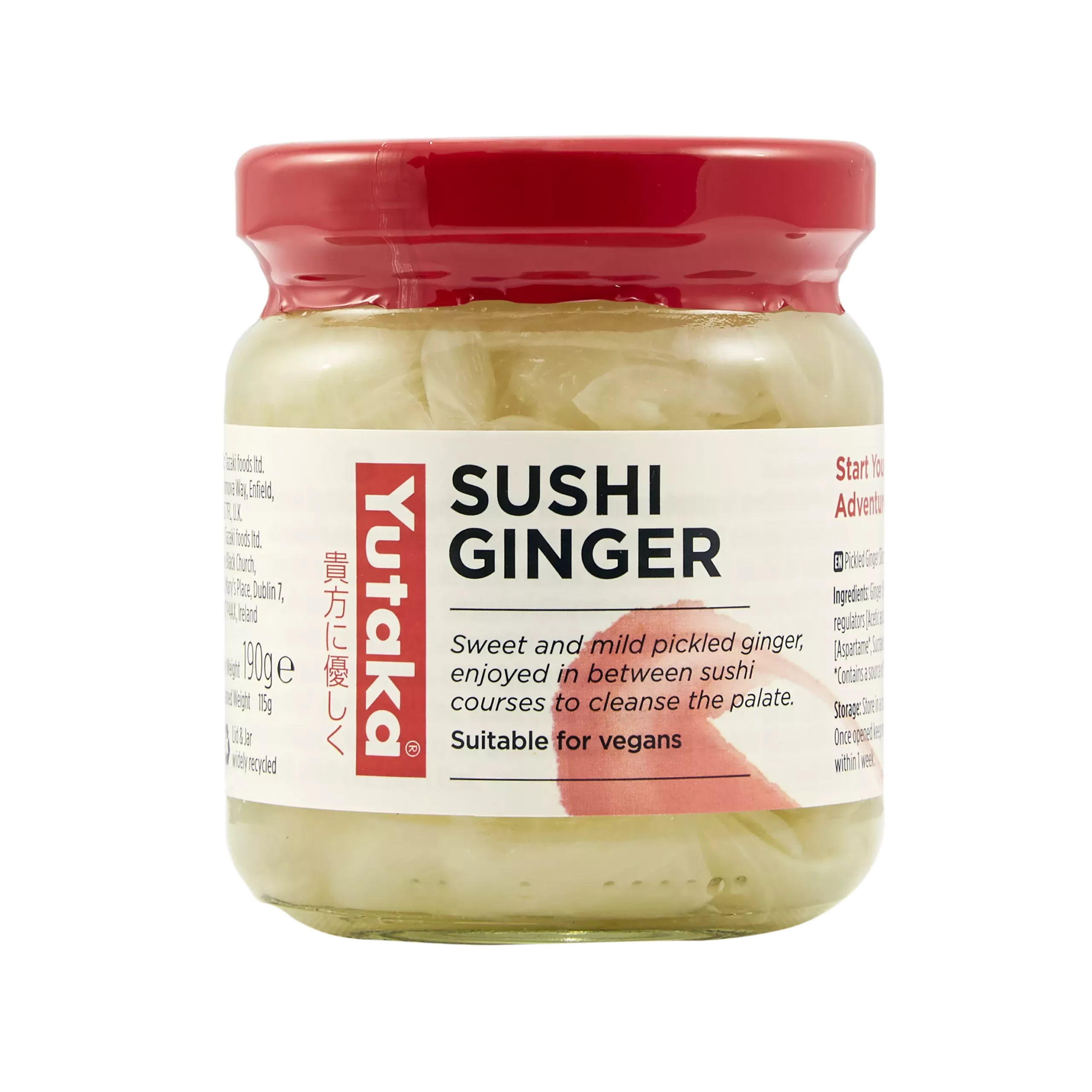 Yutaka Sushi ginger 190/115g - Finefoods